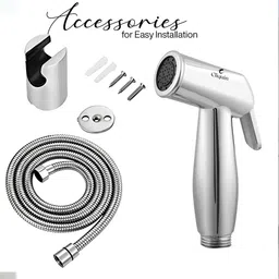 flipkart smartbuy FKSBHF2308 Parrot ABS Health Faucet with SS-304 Grade 1 Meter Shower Tube and Wall Hook Health Faucet image 2