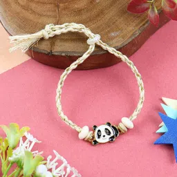 Asthetika Panda Bracelet Rakhi With Roli Chawal image 2