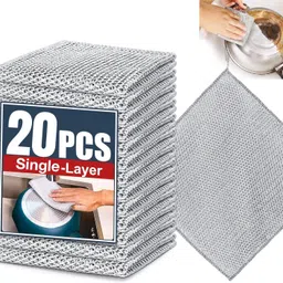 hurryshoppy Non Scratch Dish Wash Cloth for Kitchen Washing Cleaning Cloths Scrubber Scrub Scrub Pad-picture-13