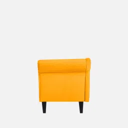 febonic Rana velvet LHS Chaise Lounger In Saffron Yellow Colour image 5