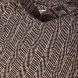 KISAH Men Brown & Grey Printed Sherwani Set image 3