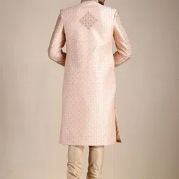 Manyavar Men Self-Design Art Silk Sherwani Set image 2