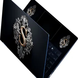 Anweshas Full Body Laptop Skin Sticker - Elegant 3D Rendered S Letter Self Adhesive Vinyl Laptop Decal 15.6-picture-36