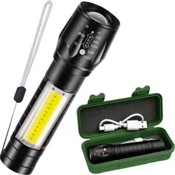 sofronics Mini Portable Torch LED Flashlight with Zoom COB for Camping, Hiking, Emergency Torch-picture-23