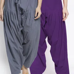 GRACIT Women Pack Of 2 Solid Pure Cotton Salwar-image-90