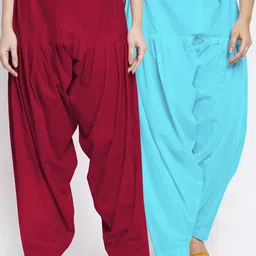 GRACIT Women Pack Of 2 Solid Cotton Salwar-image-72