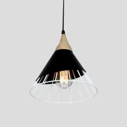 homesake Conical Metal Cage Pendant Light, Nordic Modern Ceiling Lamp (Bulb Not Include) Pendant Lamp Ceiling Lamp image 4