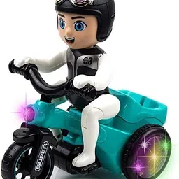mega star Bump & Go Toy with Flashing Lights Music Sound Stunt Tricycle Bump and Go Toy with 4D Lights Tricycle-picture-10
