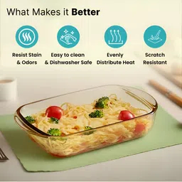 The Better Home Zeno Transparent Borosilicate Glass Baking Tray - 2.2 L image 4