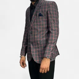 gargian master cut Men Checkered Single Breasted Formal, Party Blazer image 2