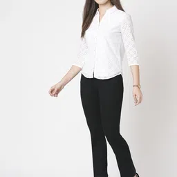 kraus jeans Women Flared High Rise Black Jeans image 5