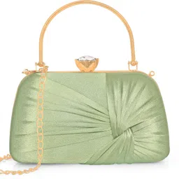 misha Casual, Party, Formal Green Clutch-picture-19