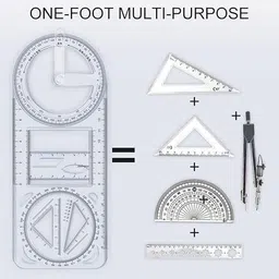 jiyancreation Multifunction Geometric Ruler for School Student Ruler image 4