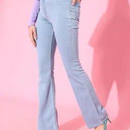 1daystreet Women Boot-Leg High Rise Light Blue Jeans-picture-20