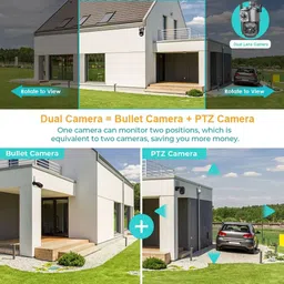 OSQD 360° WiFi Security Camera 1080p HD PTZ Outdoor with Motion Alert Security Camera image 5