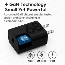 RVAT 68 W TurboPower 3.0 3 A Wall Charger for Mobile with Detachable Cable image 2