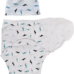 mammachamp Swaddle Wrap Blanket with Matching Knot Cap for Newborn & Infant, 0-6 Months Pk1 Sleeping Bag-picture-15