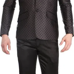 Men 2 Piece Polka Print Suit-image-11