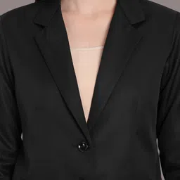 rocksy Women Solid Single Breasted Casual Blazer image 5