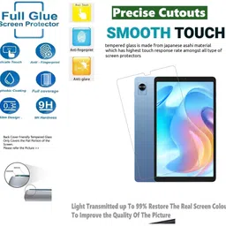 Ghilli Edge To Edge Tempered Glass for Realme pad mini 8.7inch, Premium Quality Shatter Proof And Doesnt Damage Your Tablet Screen. image 4