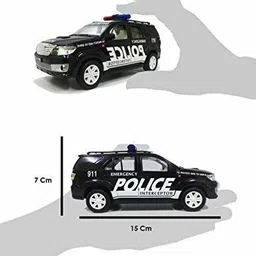 ar kids toys Fortune Interceptor Police Toy Car, Pull Back Action, With Soft Edges. Pack Of 1 image 5