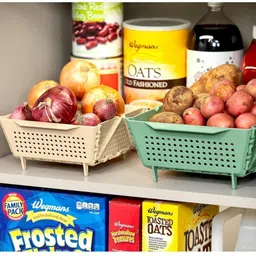jancom Plastic Pastel Crates Storage Basket image 4
