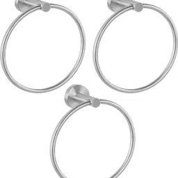 sellzy Stainless Steel Wall Mount Towel Ring Holder - 3 Pieces Silver Towel Holder-picture-28