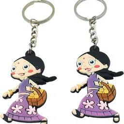 key era Little Girl Chutki Bheem Friend Combo Key Chain image 1