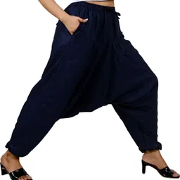 narnari Solid Rayon, Cotton Women Harem Pants image 4
