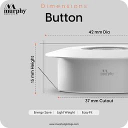 murphy LED 2W BUTTON Spot light (Cool White , Pack of 2) Recessed Ceiling Lamp image 3