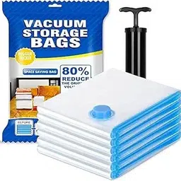 pratyang 5Pack Vacuum Compression Storage Bags With Pump,Space Saver Sealer Bag P145 Travel Storage Vacuum Bags-picture-14