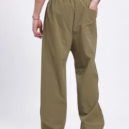 glitchez Men Relaxed Brown Polycotton Trousers image 5