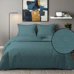 decor2admire Cotton Super King Flat 400 TC Self Design Bedsheet-picture-35