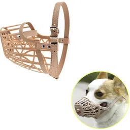 aomnistore Small 3No Dog Plastic Muzzle for Puppies & Small Breeds Adjustable & Comfortable Small Other Dog Muzzle image 1