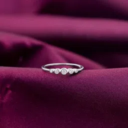 925 Silver Zircon Penta Glow Ring for Women Sterling Silver Cubic Zirconia Rhodium Plated Ring-image-85