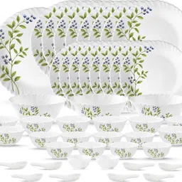 Pack of 46 Opalware Novo Collection Lush Greens Dinner Set-image-17