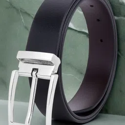 killer Men Formal Black Texas Leatherite Reversible Belt-picture-20