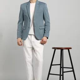 killer Men Self Design Single Breasted Casual Blazer image 2