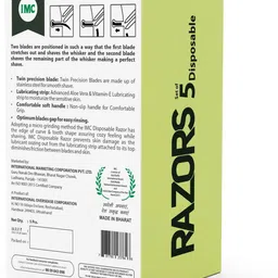 imc Razor with Aloe Vera & Vitamin E Strip for Smooth and Easy Shaving, Men image 2
