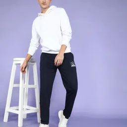 4 speed Men Solid Blue Track Pants image 3