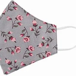 wellstar Protective Face Mask with NOSE CLIP, CE ISO & GMP Certified Bacterial Filtration Face Mask Reusable Adjustable Washable Cotton Masks for Adult (6 Pcs, Fashion Flowers) Non-Washable, Water Resistant Cloth Mask image 2