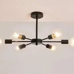whiteray 6-Light Black for Hall ,Dining Table ,Bedroom , Restaurant (Bulb not Included) Chandelier Ceiling Lamp-picture-31