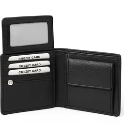 kothaim Men Trendy Black Artificial Leather Wallet image 3