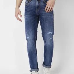 spykar Men Slim Low Rise Dark Blue Jeans-picture-14
