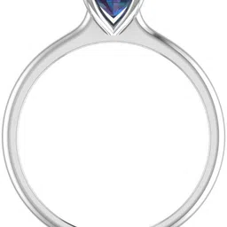 diamtrendz jewels Rhodium Plated 925 Sterling Silver 8mmX6mm Oval Gemstone Adjustable Band Sterling Silver Alexandrite Rhodium Plated Ring image 3