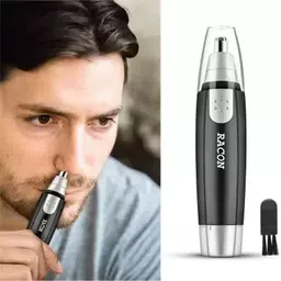racon 01 AA Battery-Operated Dual-edge Blades Waterproof Nose and Ear Hair Remover Fully Waterproof Grooming Kit 120 min Runtime 0 Length Settings-picture-15