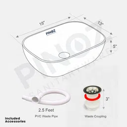 inletcera Premium Designer Ceramic Wash basin (Chocolate Matt) (18x13x5)(Chocolate Matt)RJ Table Top Basin image 4