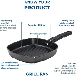 shery Grill Pan 22.5 cm diameter 1 L capacity image 4