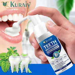 kuraiy oothpaste Foam Natural Mouth Wash Mousse Teethpaste Teeth Whitening Kit image 2