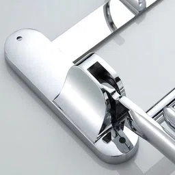 smart slide High Grade Stainless Steel folding 24 inch Towel Rack for Bathroom/Towel Rod/Towel holder/Hanger/Towel Stand/Bathroom Accessories Silver Towel Holder image 2